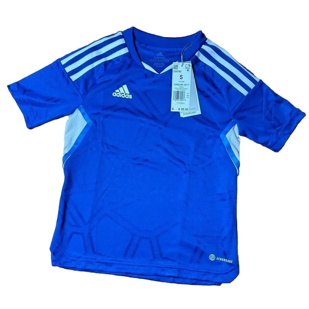 ADIDAS KIDS UNISEX CONDIVO 22‎ TEAM ROYAL BLUE JERSEY TOP SIZE SMALL NWT $50